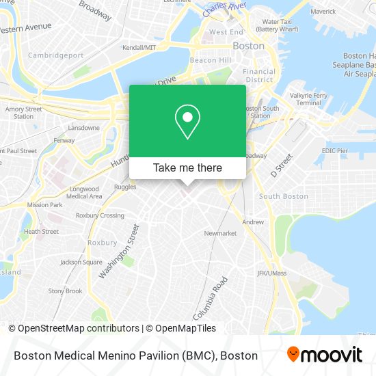Mapa de Boston Medical Menino Pavilion (BMC)
