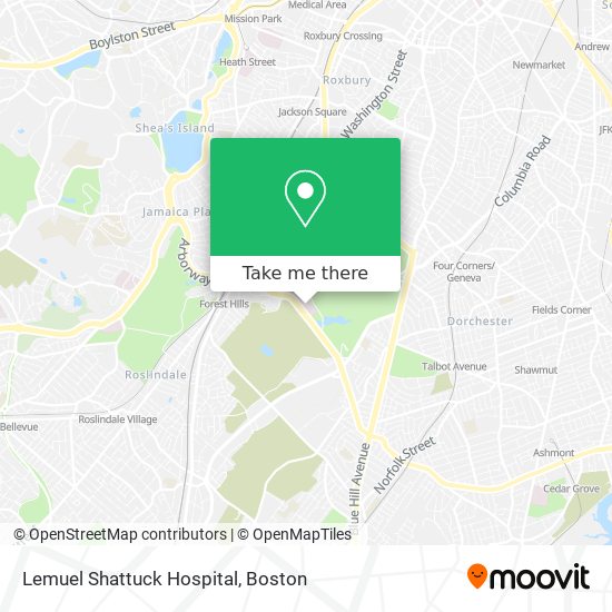 Lemuel Shattuck Hospital map