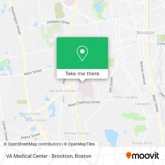 VA Medical Center - Brockton map