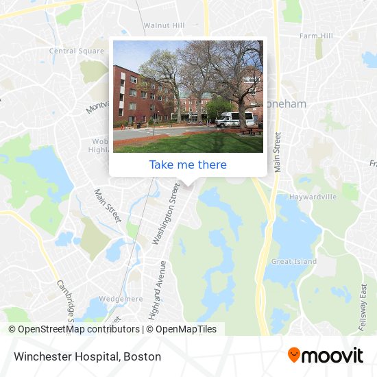 Winchester Hospital map