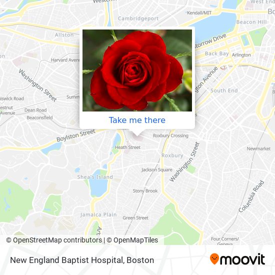 New England Baptist Hospital map
