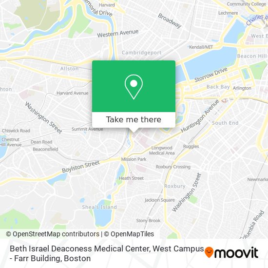 Mapa de Beth Israel Deaconess Medical Center, West Campus - Farr Building