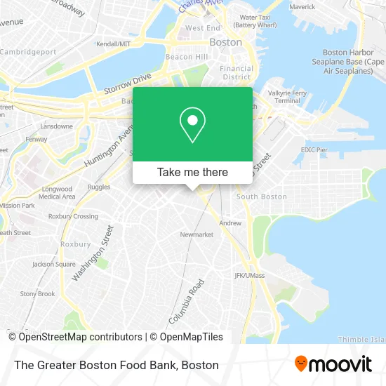 The Greater Boston Food Bank map