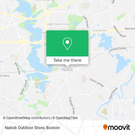 Natick Outdoor Store map