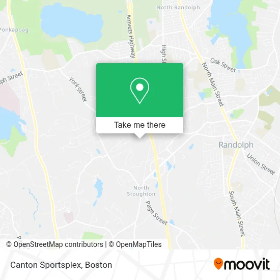 Canton Sportsplex map