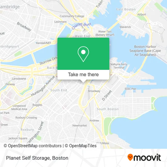 Planet Self Storage map