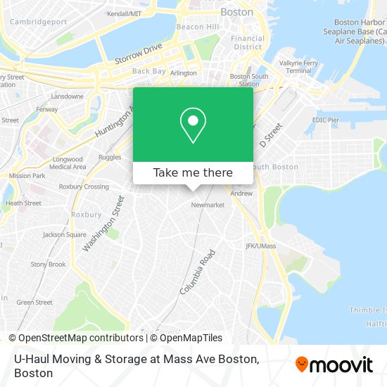 Mapa de U-Haul Moving & Storage at Mass Ave Boston