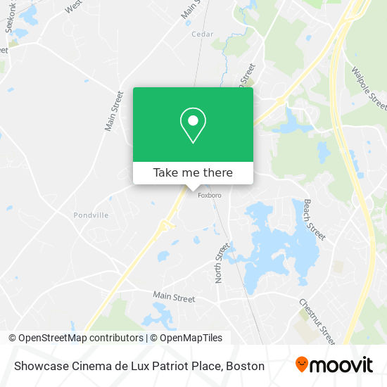 Showcase Cinema de Lux Patriot Place map