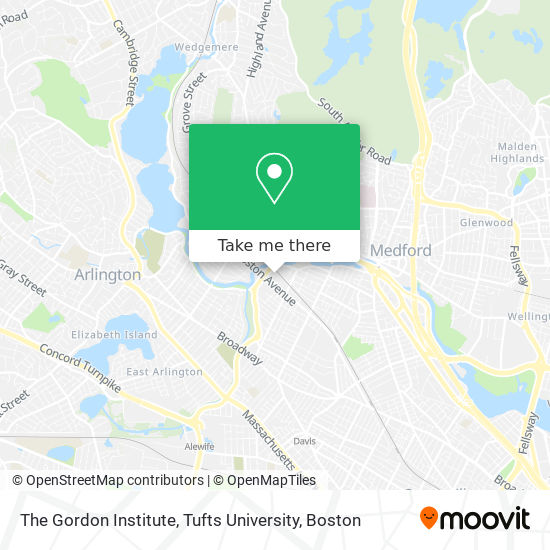 The Gordon Institute, Tufts University map