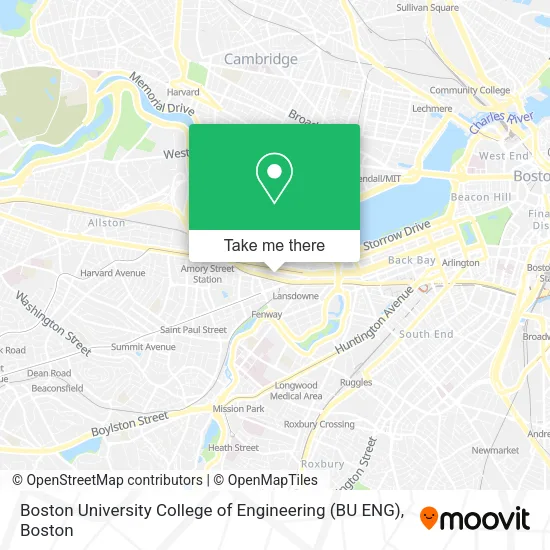 Mapa de Boston University College of Engineering (BU ENG)