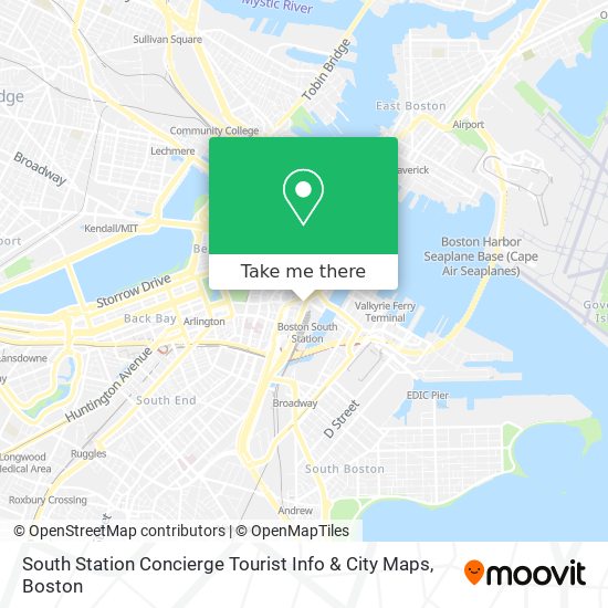 South Station Concierge Tourist Info & City Maps map