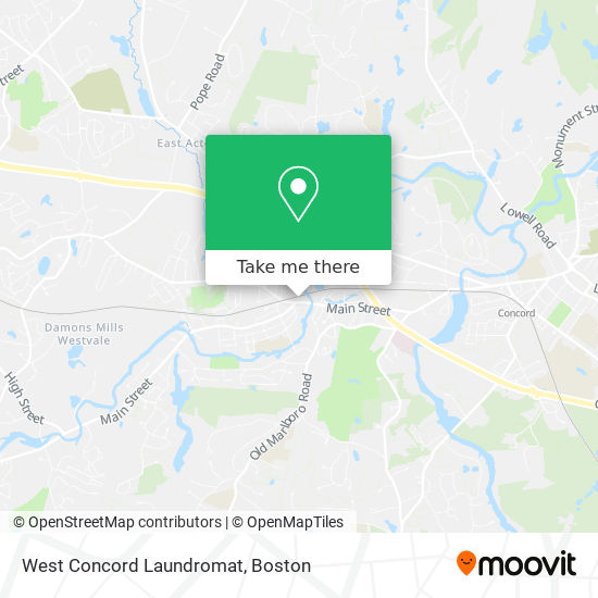 West Concord Laundromat map