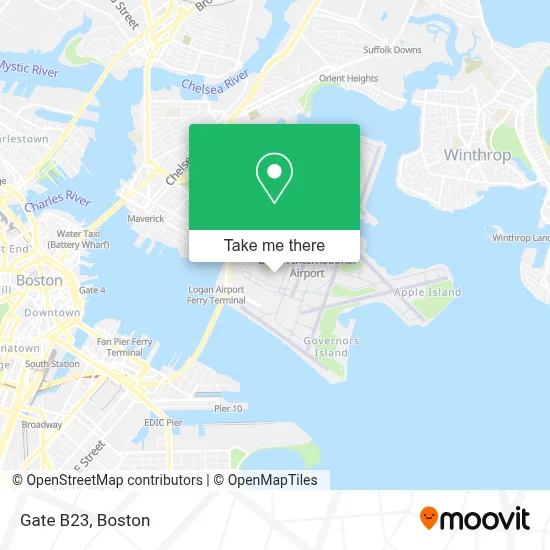 Gate B23 map