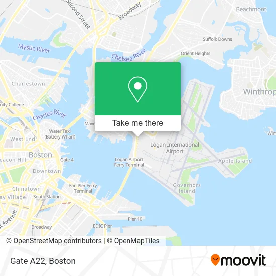 Gate A22 map