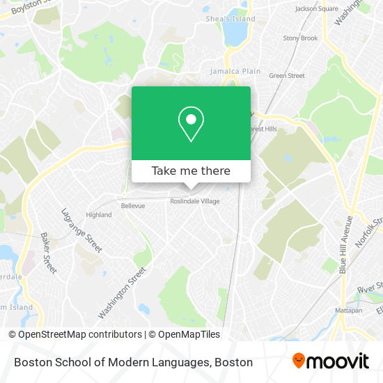 Boston School of Modern Languages map