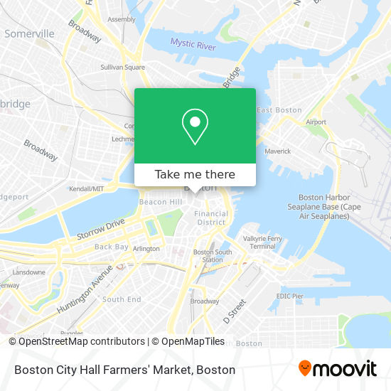Mapa de Boston City Hall Farmers' Market