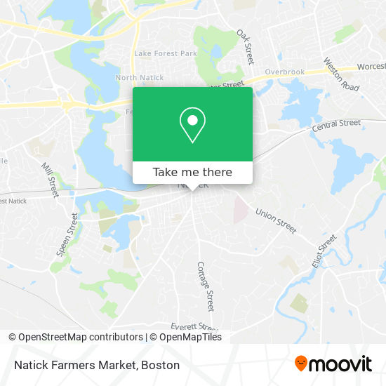 Natick Farmers Market map