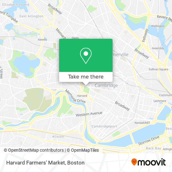 Mapa de Harvard Farmers' Market