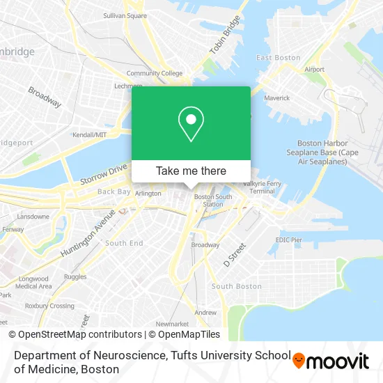 Mapa de Department of Neuroscience, Tufts University School of Medicine