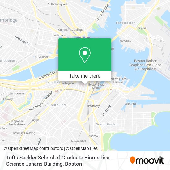 Tufts Sackler School of Graduate Biomedical Science Jaharis Building map