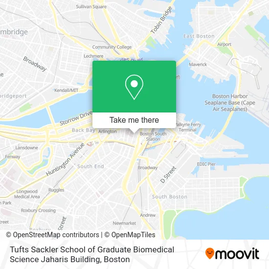 Tufts Sackler School of Graduate Biomedical Science Jaharis Building map
