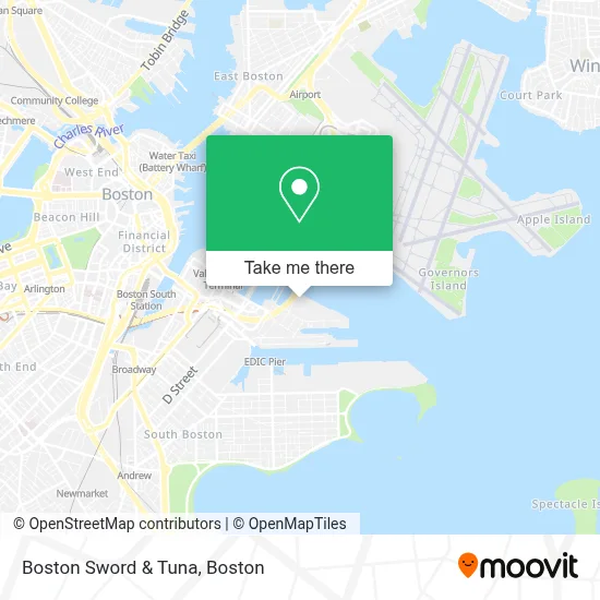 Boston Sword & Tuna map