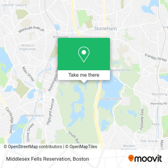 Middlesex Fells Reservation map