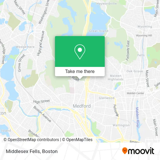 Mapa de Middlesex Fells