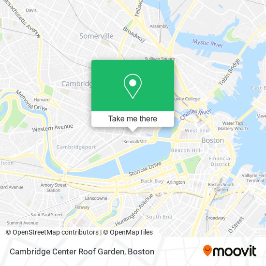 Mapa de Cambridge Center Roof Garden
