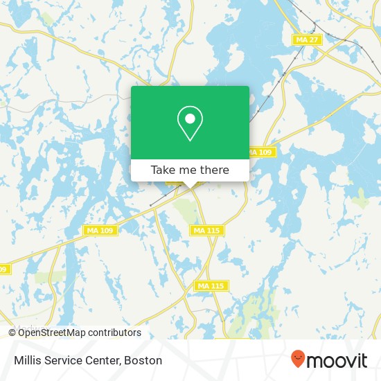 Millis Service Center map