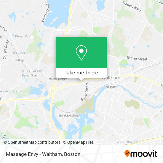 Mapa de Massage Envy - Waltham