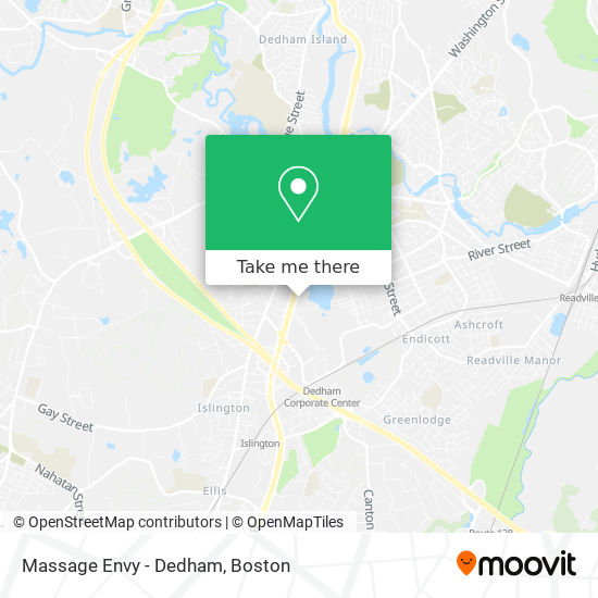 Mapa de Massage Envy - Dedham