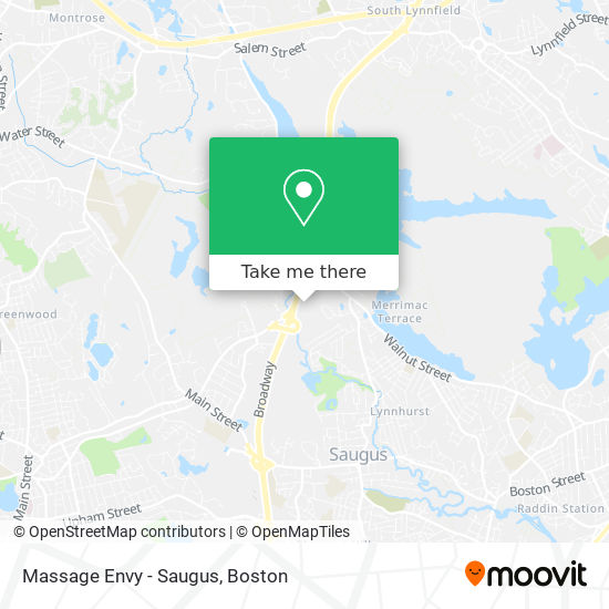 Massage Envy - Saugus map