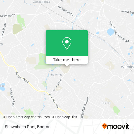 Shawsheen Pool map