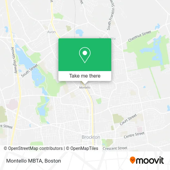 Montello MBTA map