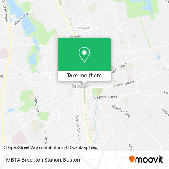 Mapa de MBTA Brockton Station