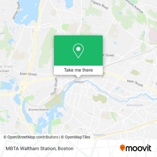 Mapa de MBTA Waltham Station