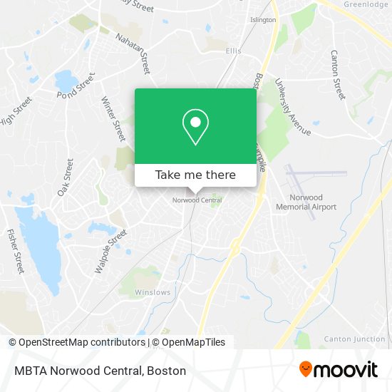 Mapa de MBTA Norwood Central