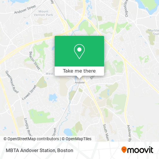 Mapa de MBTA Andover Station