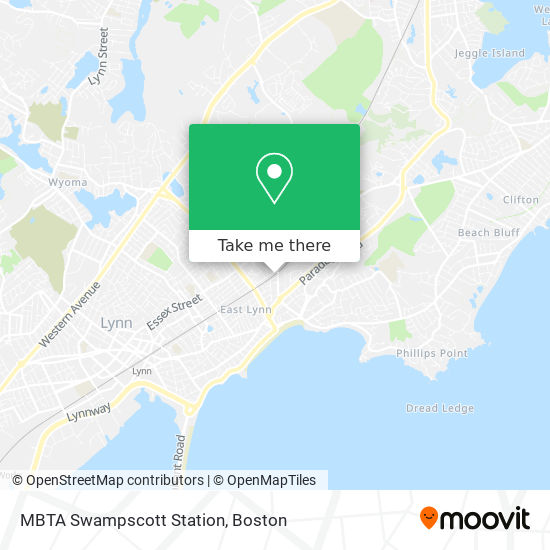 MBTA Swampscott Station map