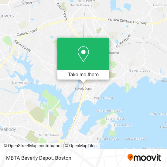 Mapa de MBTA Beverly Depot