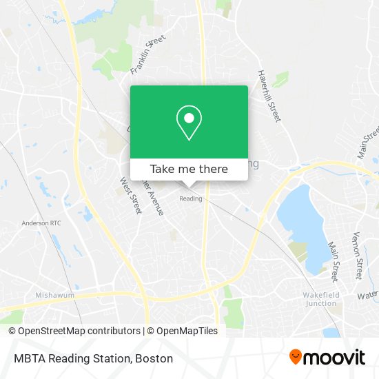 Mapa de MBTA Reading Station