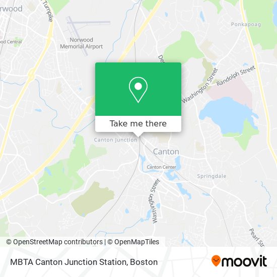 MBTA Canton Junction Station map