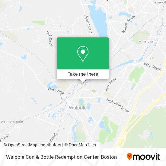 Walpole Can & Bottle Redemption Center map