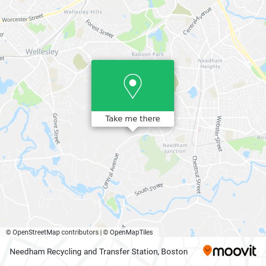 Mapa de Needham Recycling and Transfer Station