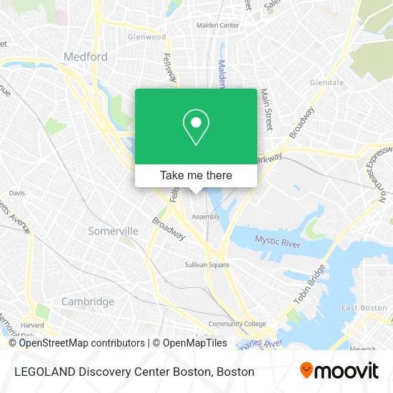 Mapa de LEGOLAND Discovery Center Boston