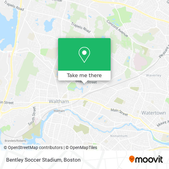 Bentley Soccer Stadium map