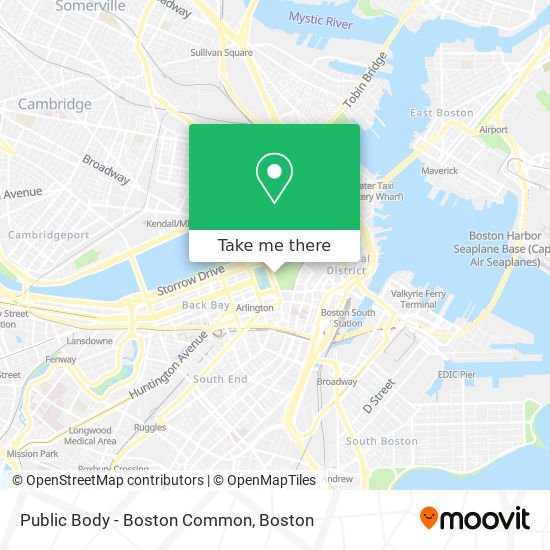 Mapa de Public Body - Boston Common