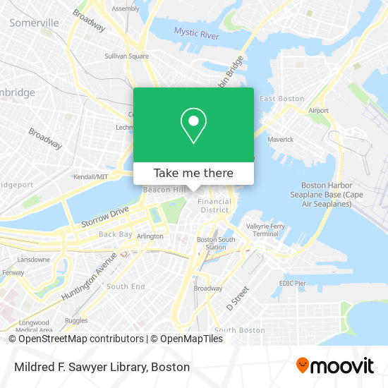 Mildred F. Sawyer Library map