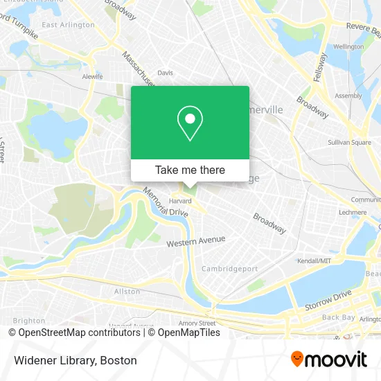 Widener Library map